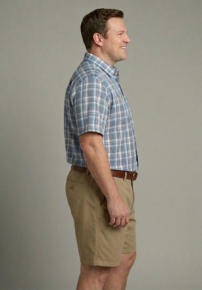 Plaid Wrinkle-Resistant Short Sleeve Button Down image number 2