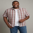 Plaid Wrinkle-Resistant Short Sleeve Button Down image number 0