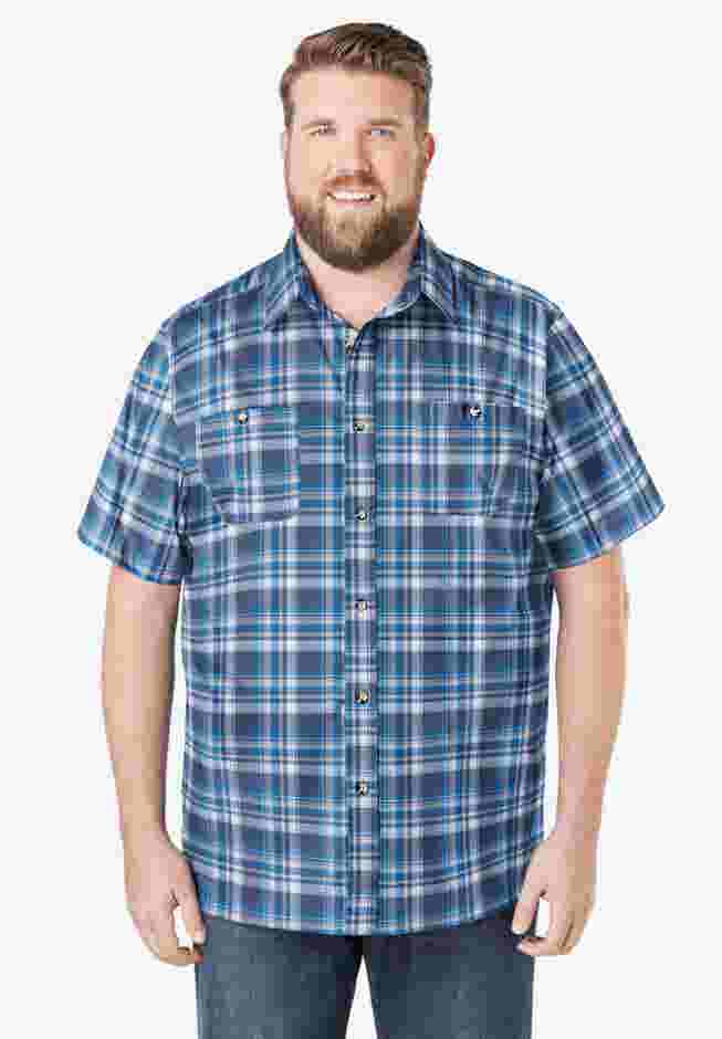 Short-Sleeve Plaid Sport Shirt image number 0