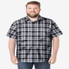 Plaid Wrinkle-Resistant Short Sleeve Button Down image number null