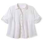 Rayon Pintucked Effortless Tunic Blouse image number null