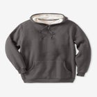 Sherpa-Lined Thermal Waffle Pullover Hoodie image number null