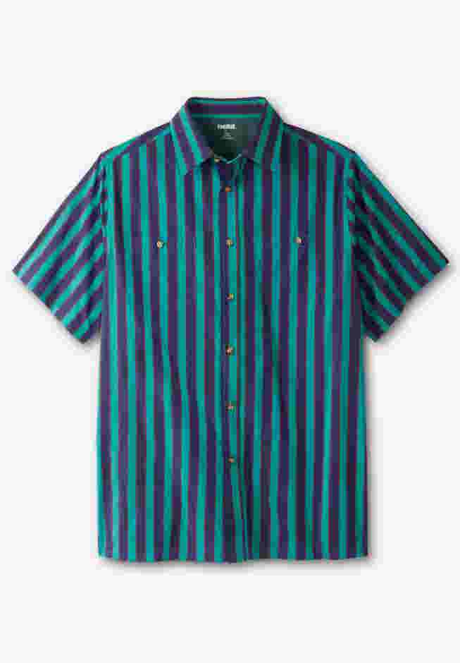 Striped Short-Sleeve Sport Shirt image number 0