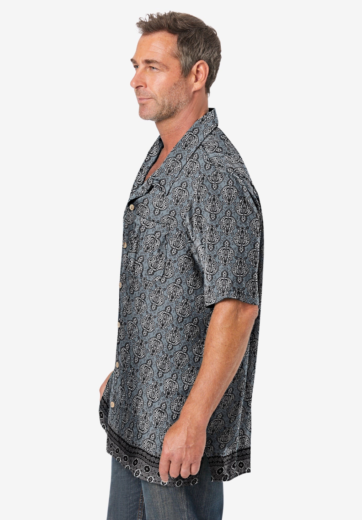 Printed Camp Shirt image number 4