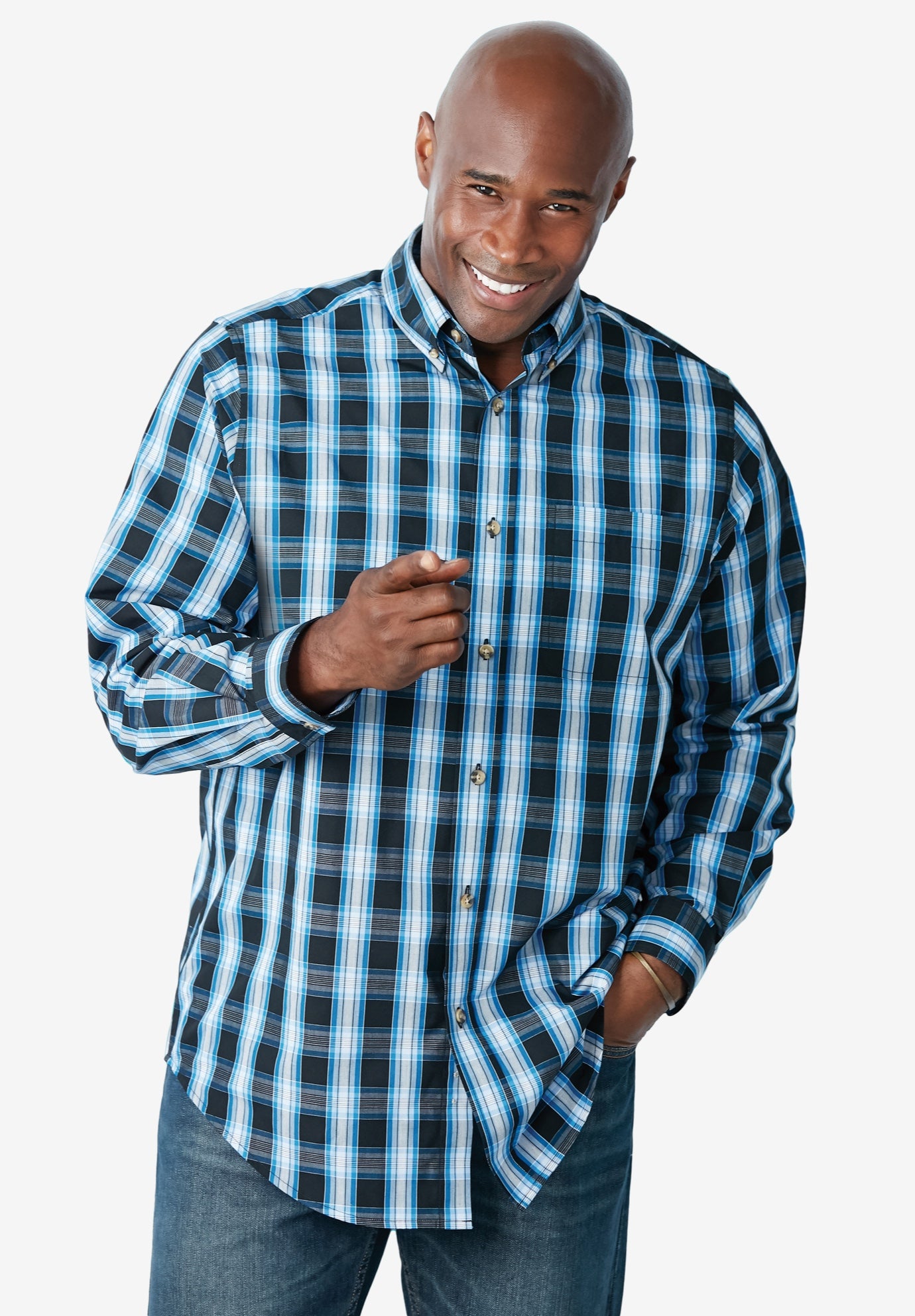 Long Sleeve Wrinkle Free Sport Shirt image number 0