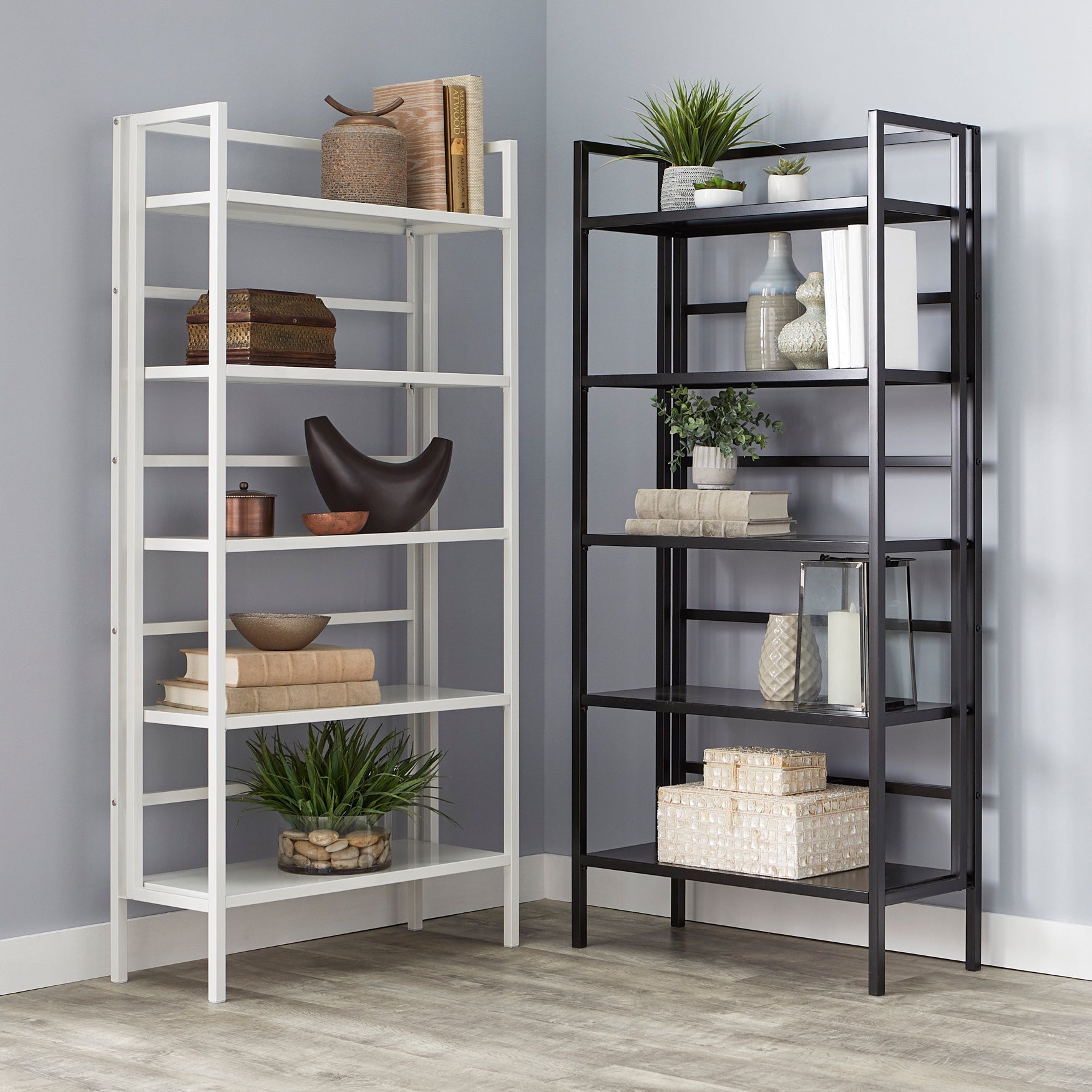 5-Tier Folded Metal Bookshelf image number 0