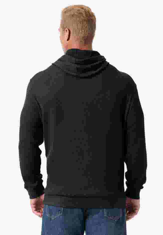 Waffle-Knit Thermal Hoodie image number 1