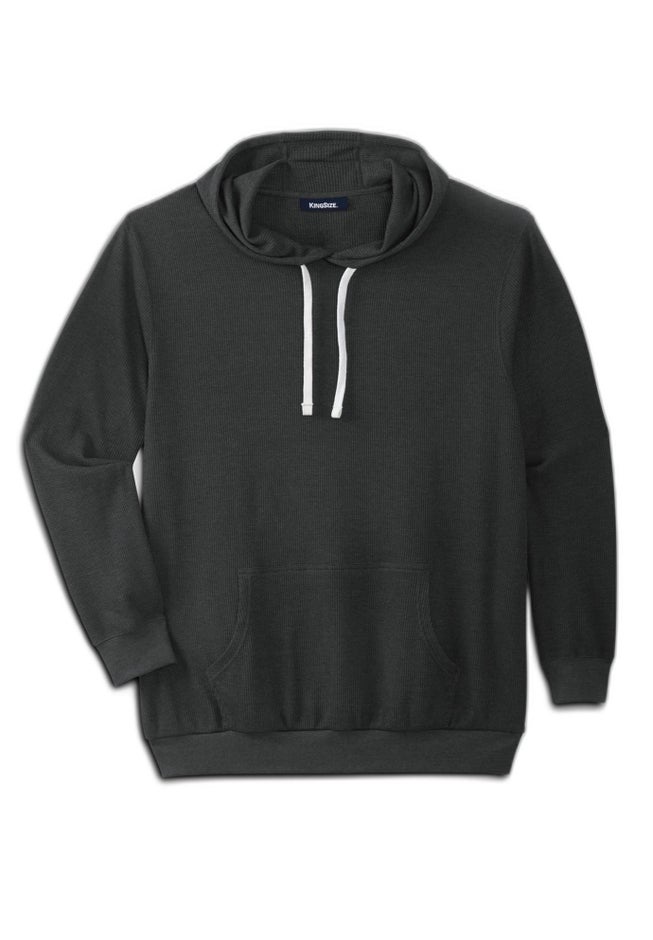 Waffle-Knit Thermal Hoodie image number 1