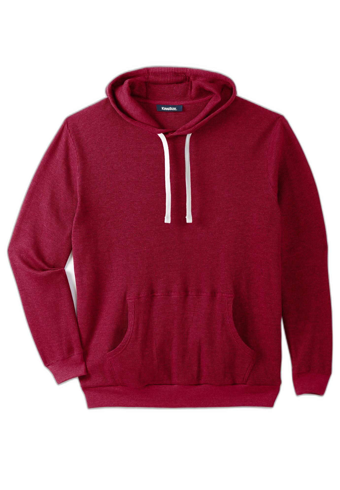 Waffle-Knit Thermal Hoodie image number 1
