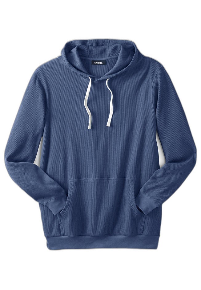 Waffle-Knit Thermal Hoodie image number 1