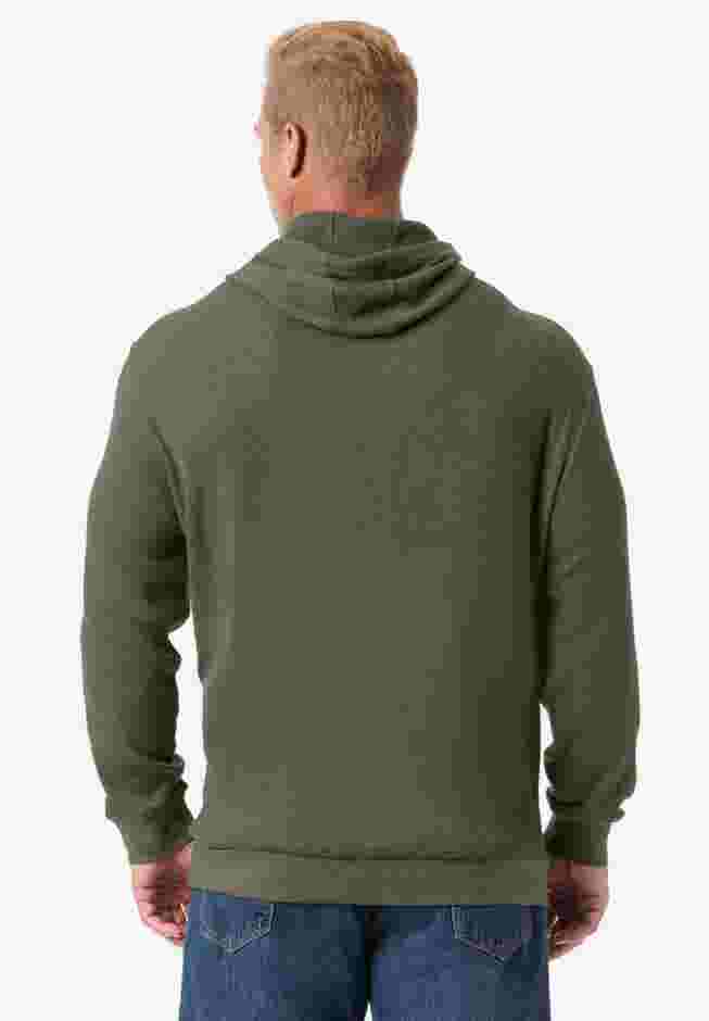 Waffle-Knit Thermal Hoodie image number 1