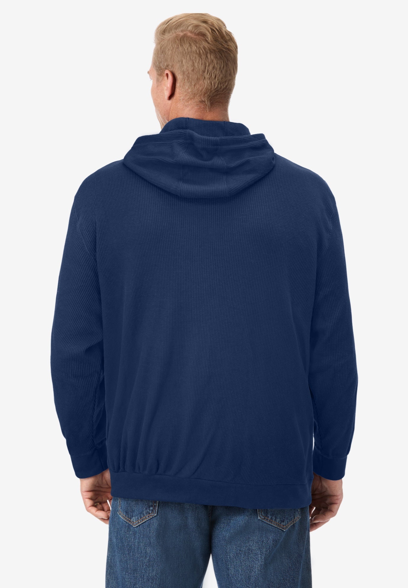 Waffle-Knit Thermal Hoodie image number 3