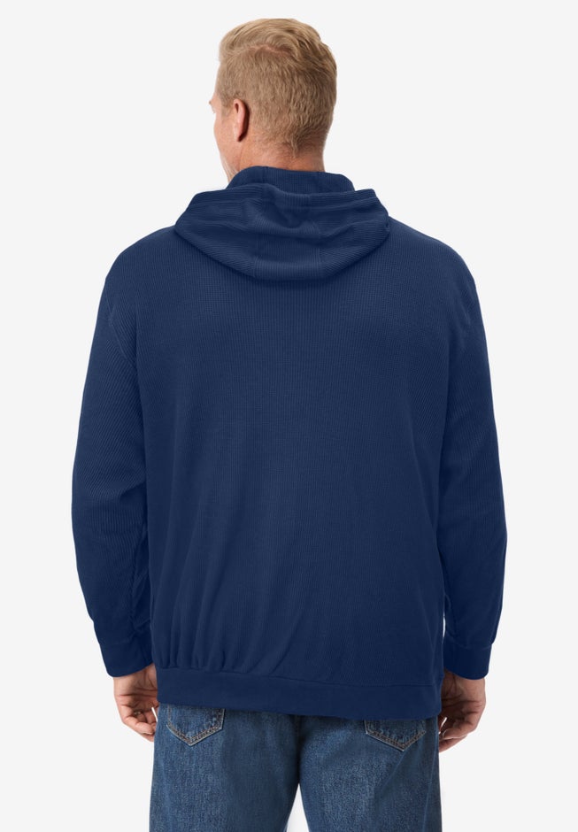 Waffle-Knit Thermal Hoodie image number 3