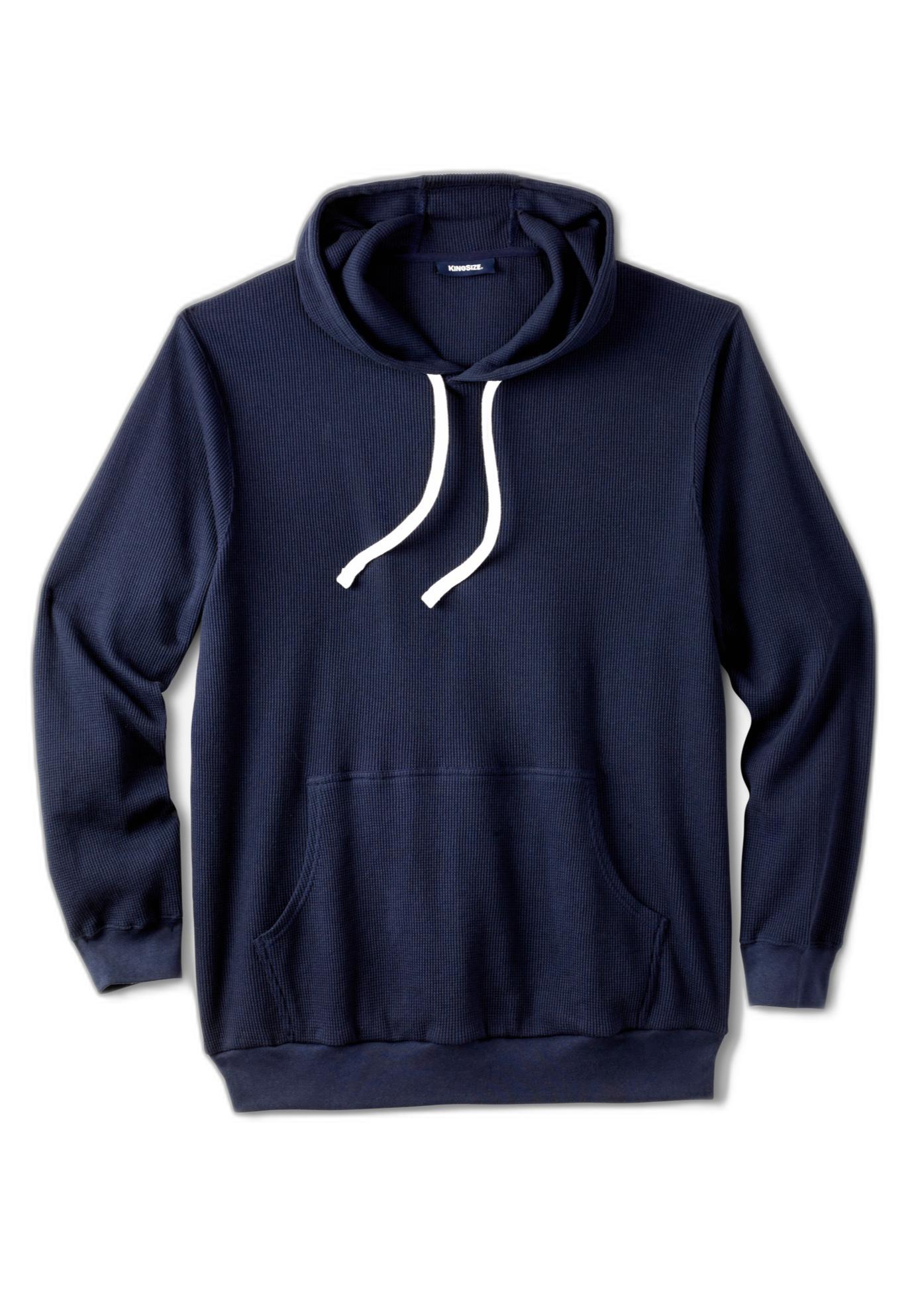 Waffle-Knit Thermal Hoodie image number 1