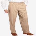 Classic Fit Wrinkle-Free Expandable Waist Plain Front Pants image number null