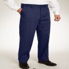 Classic Fit Wrinkle-Free Expandable Waist Plain Front Pants image number null