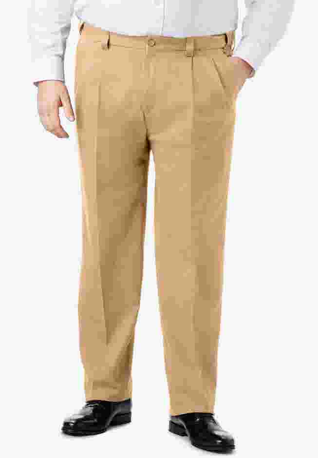 Classic Fit Wrinkle-Free Expandable Waist Pleat Front Pants image number 2