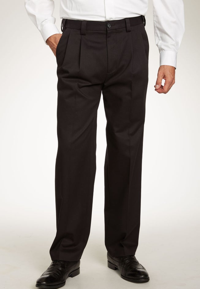 Classic Fit Wrinkle-Free Expandable Waist Pleat Front Pants image number 0