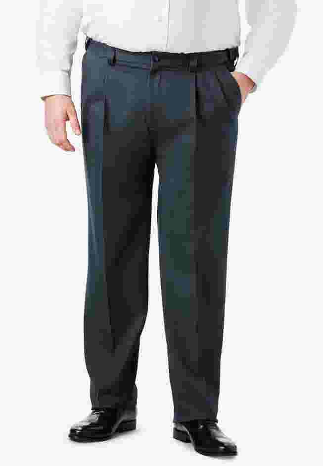 Classic Fit Wrinkle-Free Expandable Waist Pleat Front Pants image number 0