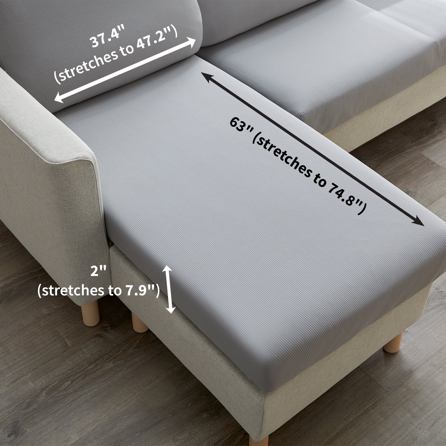 Wonder Chaise Slipcover image number 5