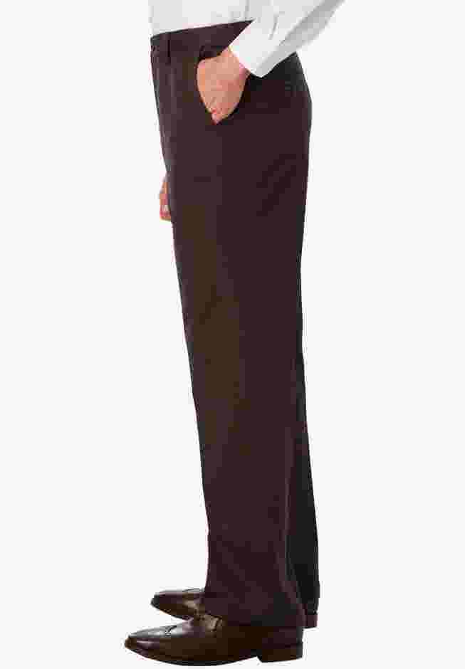 Relaxed Fit Wrinkle-Free Expandable Waist Plain Front Pants image number 2