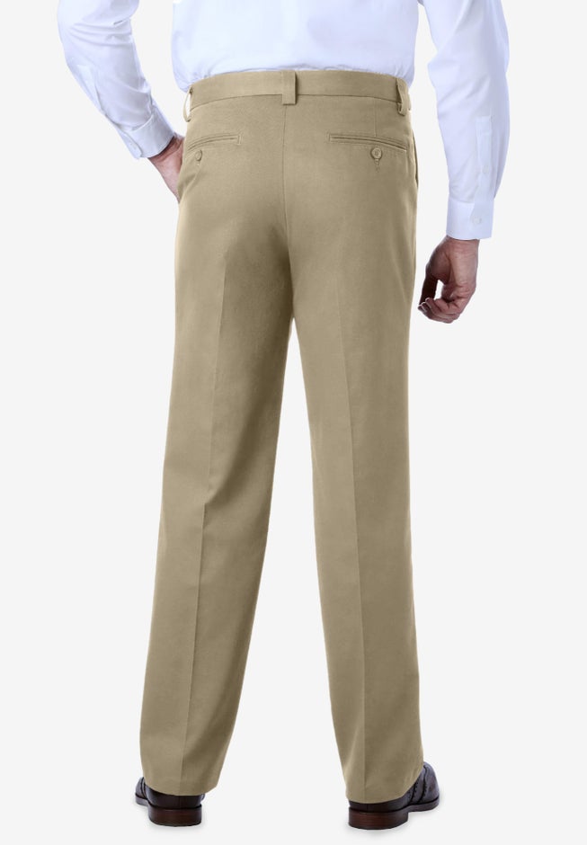 Relaxed Fit Wrinkle-Free Expandable Waist Plain Front Pants image number 1