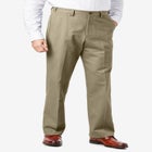 Relaxed Fit Wrinkle-Free Expandable Waist Plain Front Pants image number null