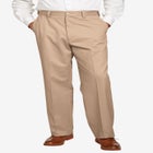 Relaxed Fit Wrinkle-Free Expandable Waist Plain Front Pants image number null