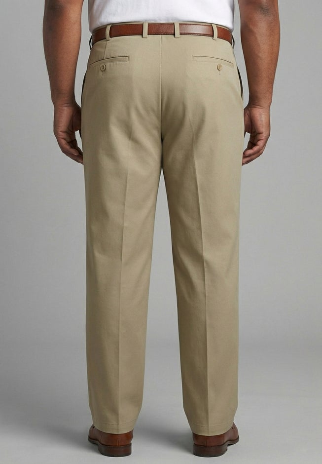 Relaxed Fit Wrinkle-Free Expandable Waist Pleated Pants image number 4
