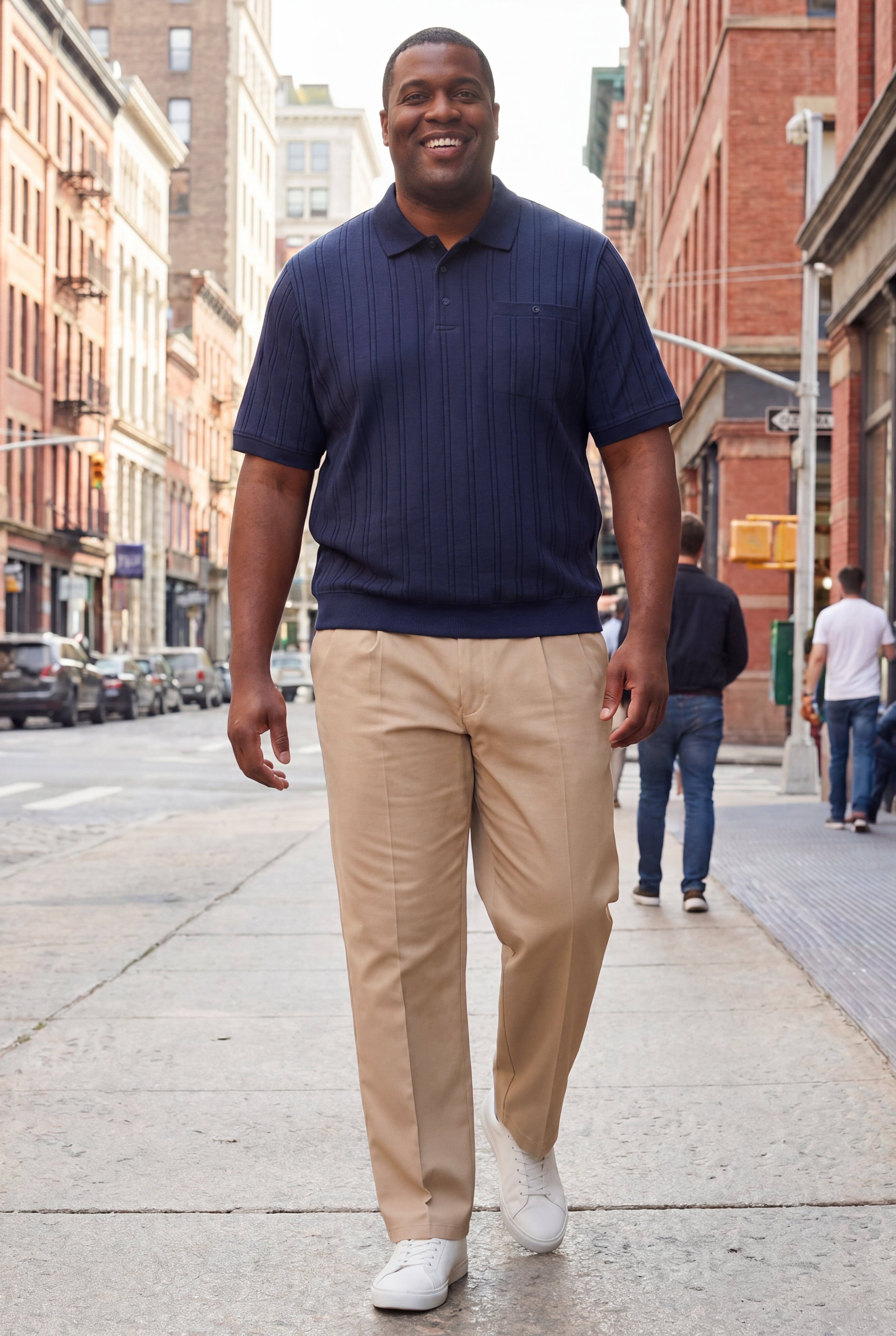 Relaxed Fit Wrinkle-Free Expandable Waist Pleated Pants image number 0