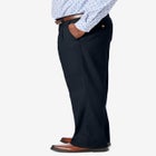 Relaxed Fit Wrinkle-Free Expandable Waist Pleated Pants image number null