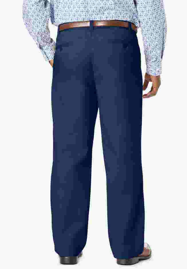 Relaxed Fit Wrinkle-Free Expandable Waist Pleated Pants image number 1