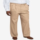 Relaxed Fit Wrinkle-Free Expandable Waist Pleated Pants image number null