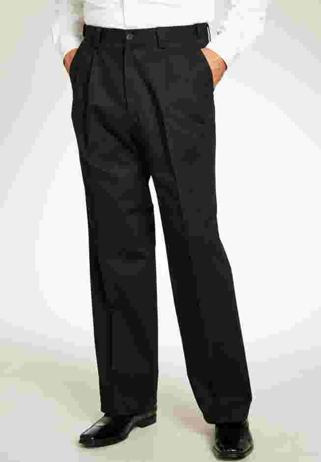 Relaxed Fit Wrinkle-Free Expandable Waist Pleated Pants image number 0