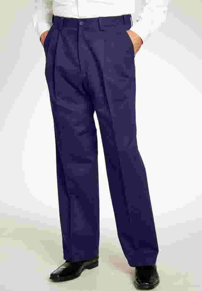 Relaxed Fit Wrinkle-Free Expandable Waist Pleated Pants image number 0