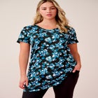 Plus Size Ultimate Cotton V-Neck Short Sleeve Tunic image number null