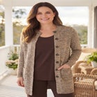 Marled Jacket Duster Sweater image number null