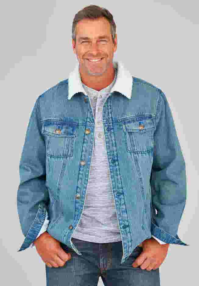 Sherpa-lined Trucker Jacket image number 1