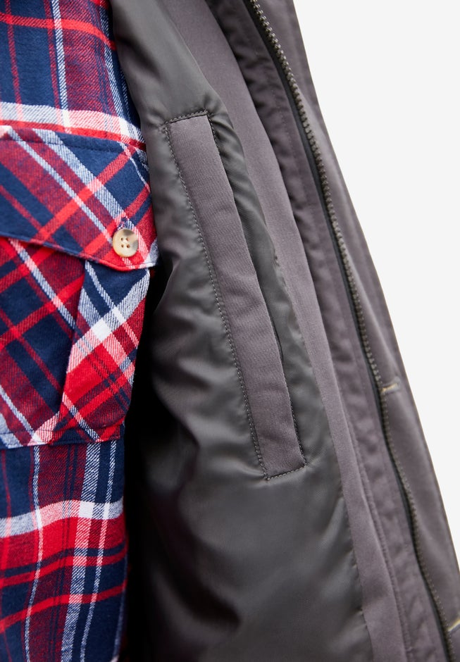 Arctic Down Parka with Detachable Hood and Insulated Cuffs image number 6