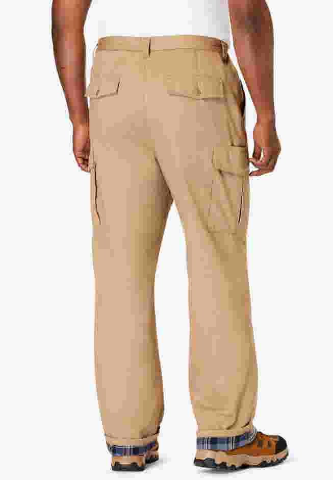 Boulder Creek™ flannel-lined side-elastic cargo pants image number 1