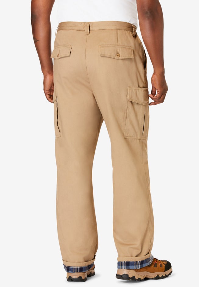 Boulder Creek™ flannel-lined side-elastic cargo pants image number 1