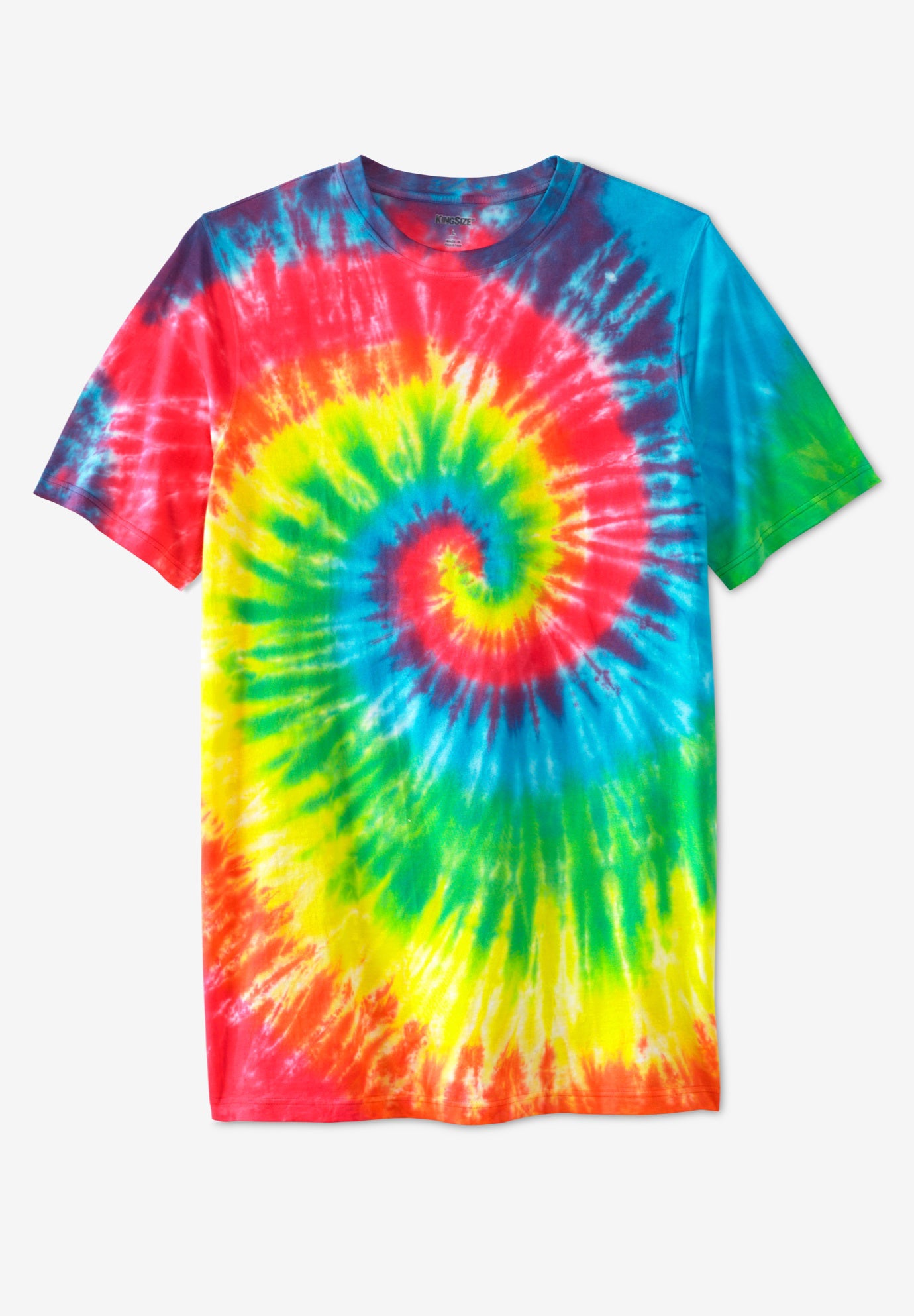 Lightweight Longer-Length Tie-Dye Crewneck Tee image number 0