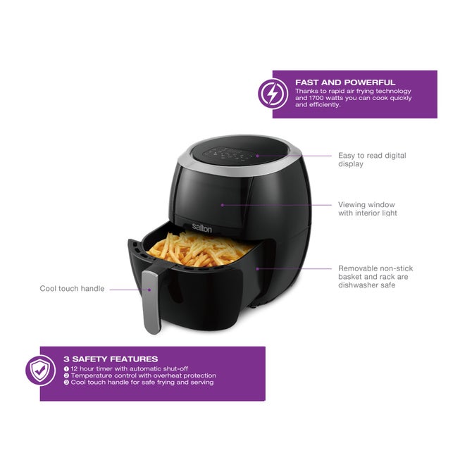 Salton® XL Digital Air Fryer with Viewing Window image number 9
