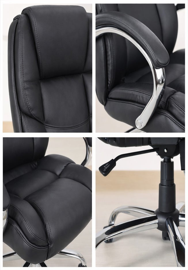500 lbs. Weight Capacity Chrome Executive Office Chair image number 2