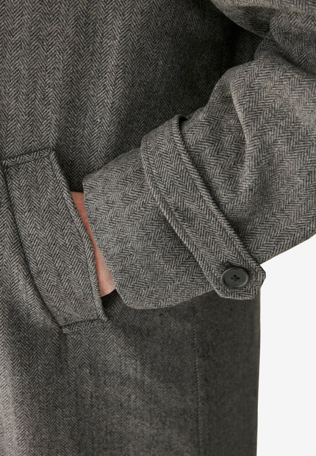 Wool-Blend Long Overcoat image number 2