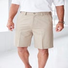 Wrinkle-Free Expandable Waist Plain Front Shorts image number null