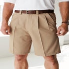 Wrinkle-Free Expandable Waist Pleat Front Shorts image number null