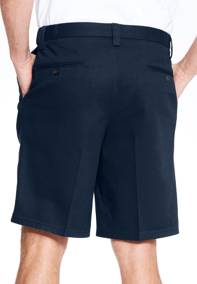 Wrinkle-Free Expandable Waist Pleat Front Shorts image number 1