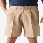 Wrinkle-Free Expandable Waist Pleat Front Shorts image number null