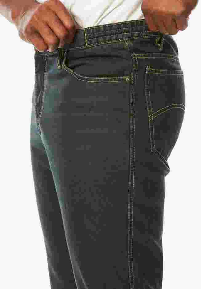 Athletic Fit Side Elastic 5-Pocket Jeans image number 3